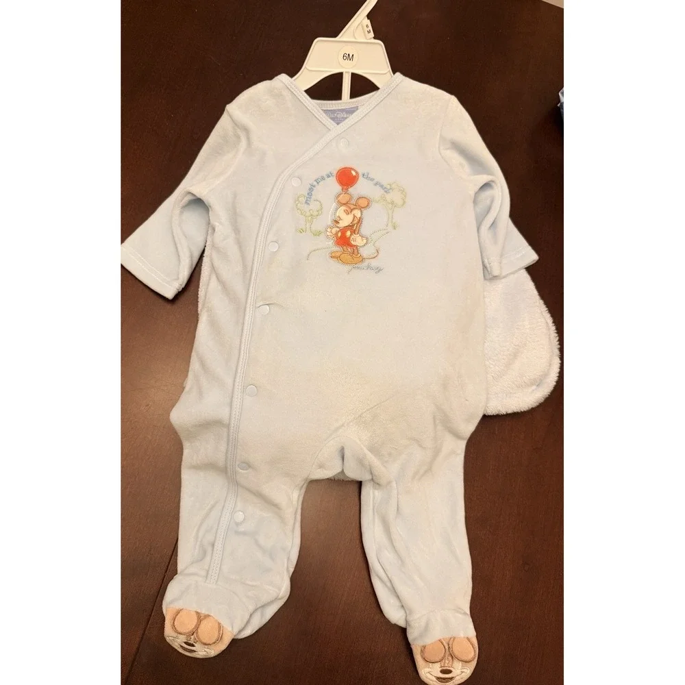 Disney Baby Mickey Mouse 6 Mo Outfit With Matching Blanket